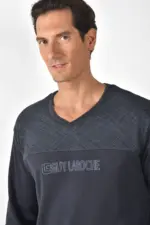Guy Laroche χειμερινή ανδρική πυζάμα καρό - Image 2
