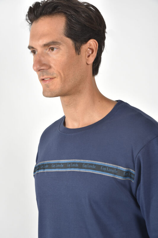 Guy Laroche χειμερινή ανδρική πυζάμα μπλε - Image 2